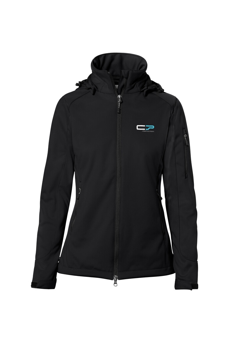 CP Damen Softshelljacke schwarz