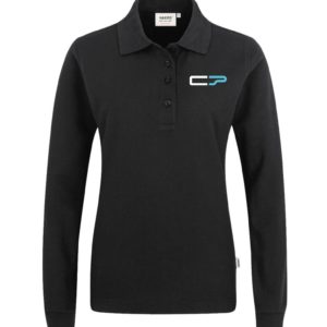 CP Damen Langarm Poloshirt schwarz#varinfo